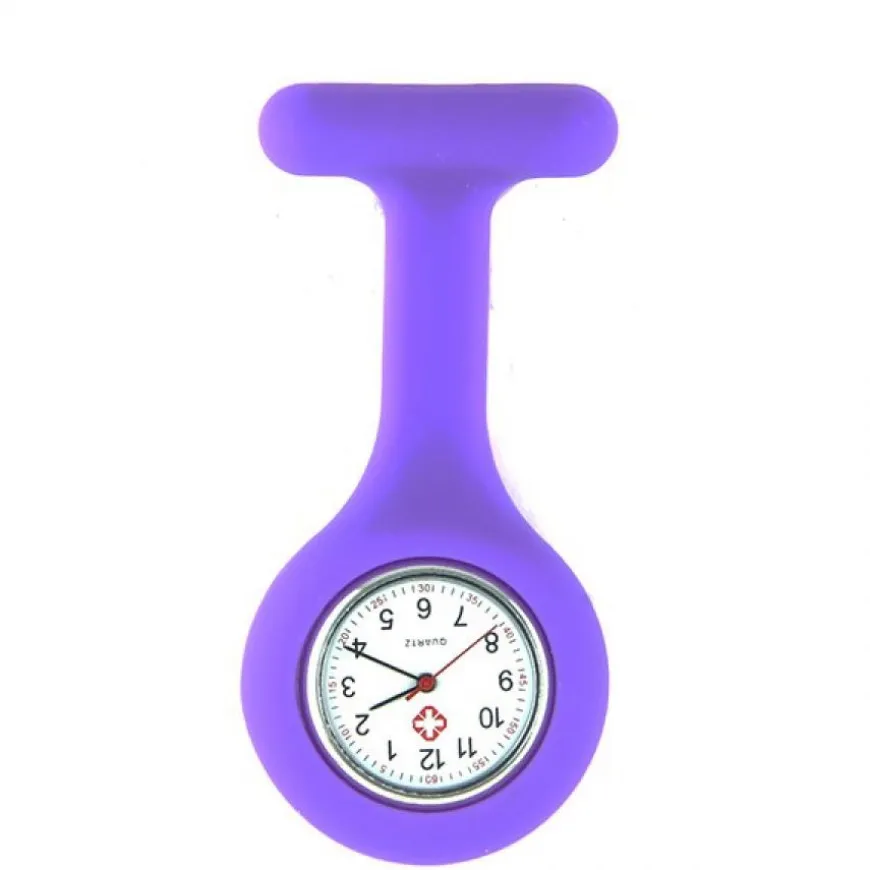 Violet hopital montre infirmière pas chère silicone